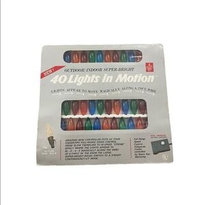 Vintage Light In Motion 40 Count Big Bulbs Indoor Outdoor Holiday Decorations